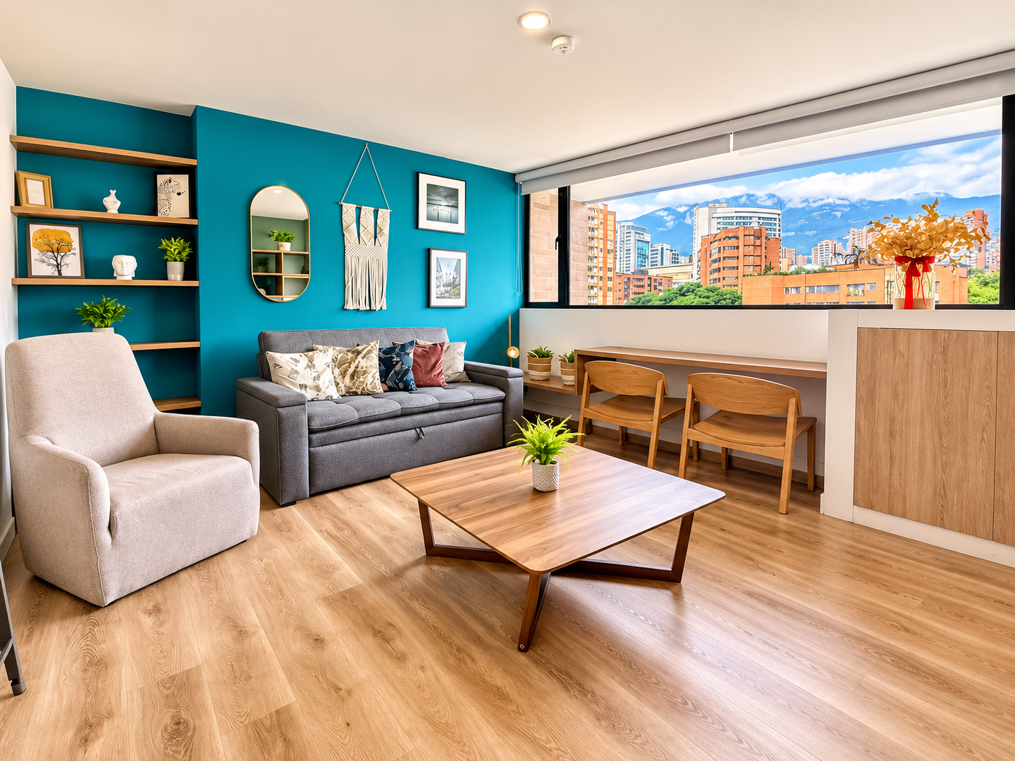 Gl606 Go Living Suites· 1 habitación, Airea Acondicionado, Gym y Coworking (1/8)